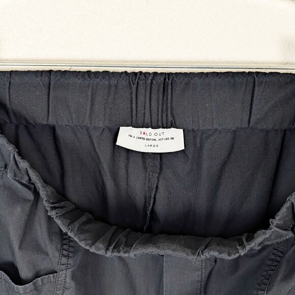 SoldOut NYC Black Organic Cotton Pull on Pants size Large - Picture 3 of 11